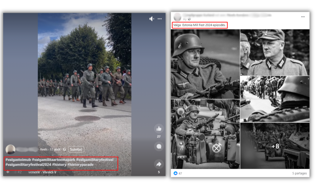 Ces photos et vidéos ont été publiées sur Facebook par des spectateurs.