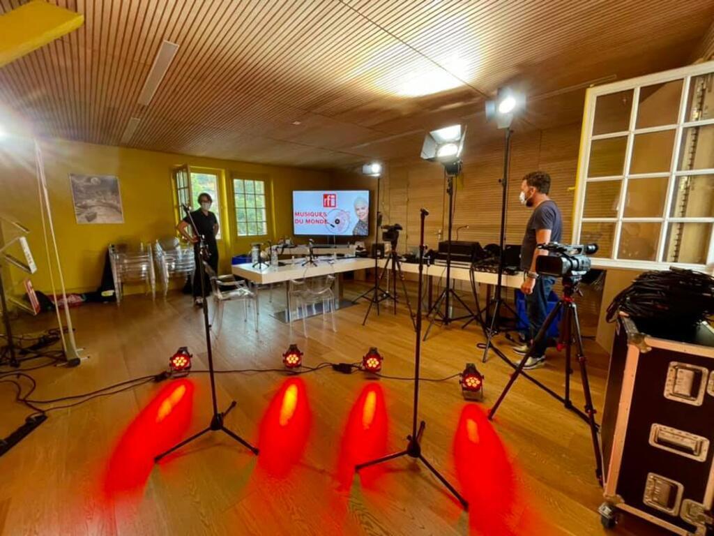 Studio RFI à Angoulême.