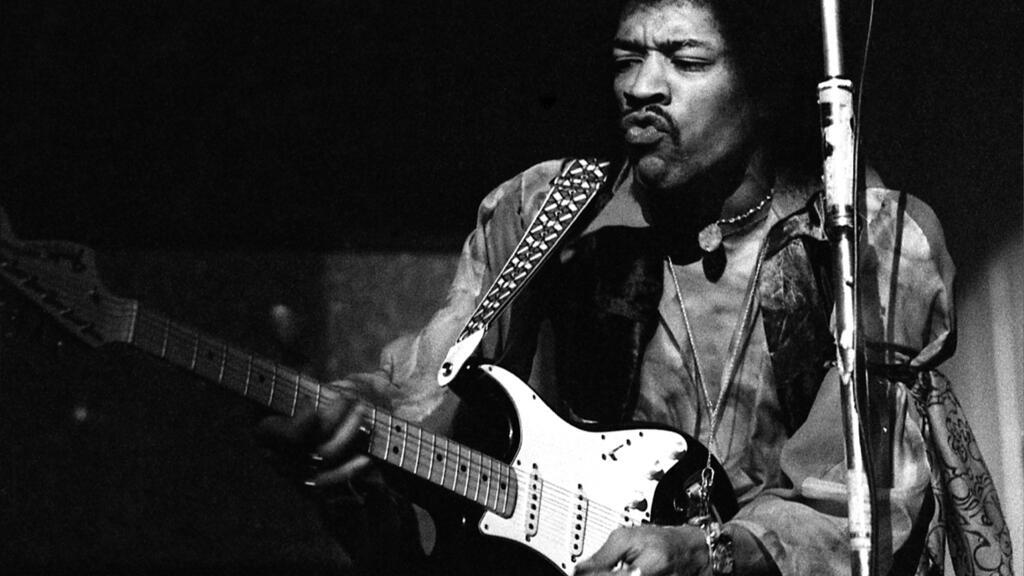 Jimi Hendrix à Dusseldorf (Allemagne), le 14 janvier 1969.