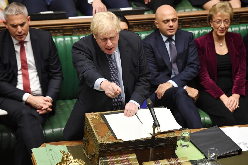 Boris Johnson s'exprimant au Parlement, le 19 octobre 2019.