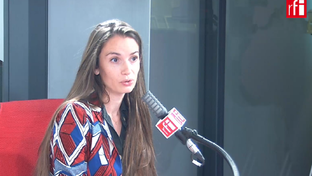 Anne-Cécile Mailfert, présidente de la Fondation des femmes, dans les studios de RFI, jeudi 3 juin 2021.