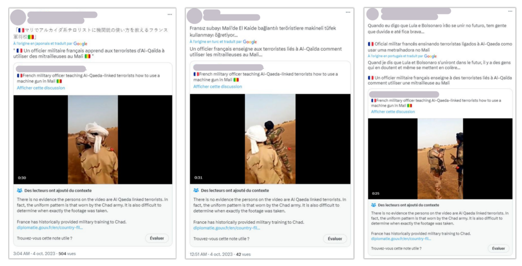 Sur X, anciennement Twitter, la publication a été repartagée dans plusieurs langues pour lui donner davantage d'écho et de viralité.