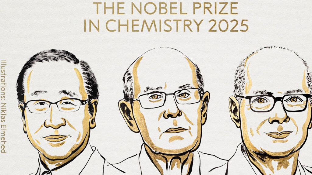 Le prix Nobel de chimie décerné au Japonais Susumu Kitagawa, à l'Australien Richard Robson et à l'Américain Omar M. Yaghi