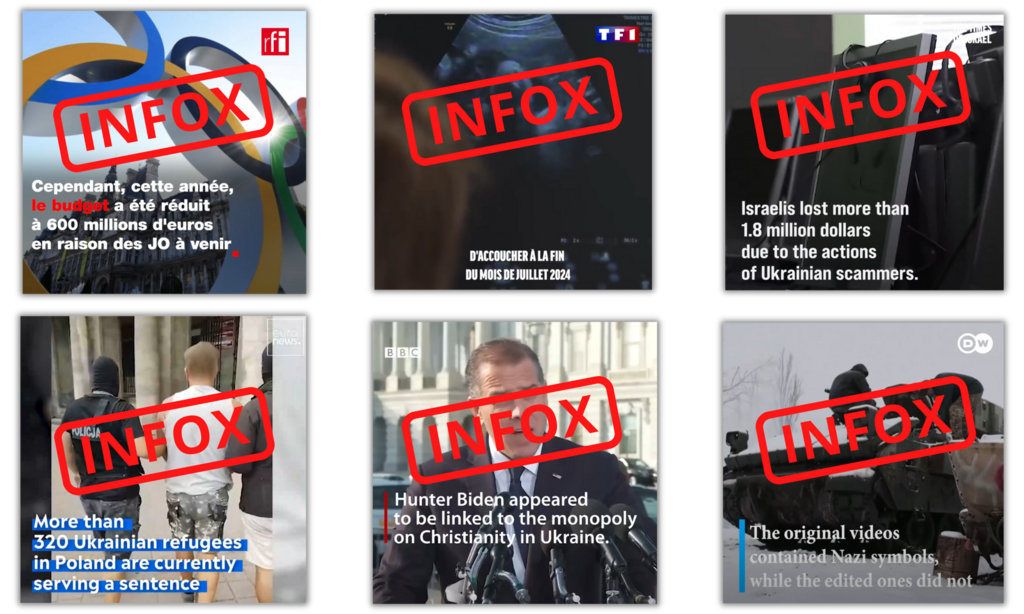 La charte graphique de chaque média est plus ou moins fidèlement reproduite.