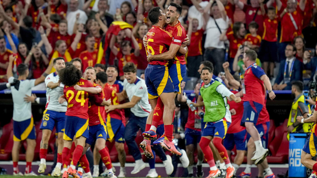 L'Espagne bat la France (2-1), en demi-finale de l'Euro 2024, le 9 juillet 2024 à Munich (Allemagne).