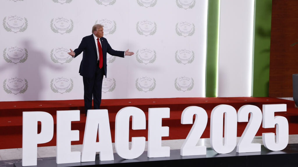 Donald Trump la summitul pentru pace din Egipt, 13 octombrie 2025