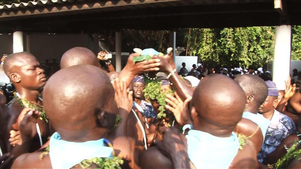 Lors d'une précédente fête de la pierre sacrée, en 2015.