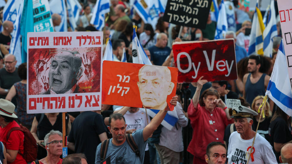 Masiva protesta contra Netanyahu en Tel Aviv