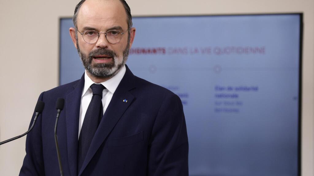 Le Premier ministre Édouard Philippe le 28 mars 2020 à Paris.