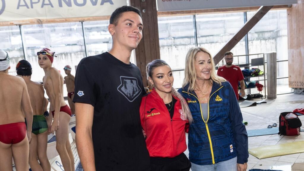 Nadia Comăneci și David Popovici au lansat programul „Fii și tu campion!”