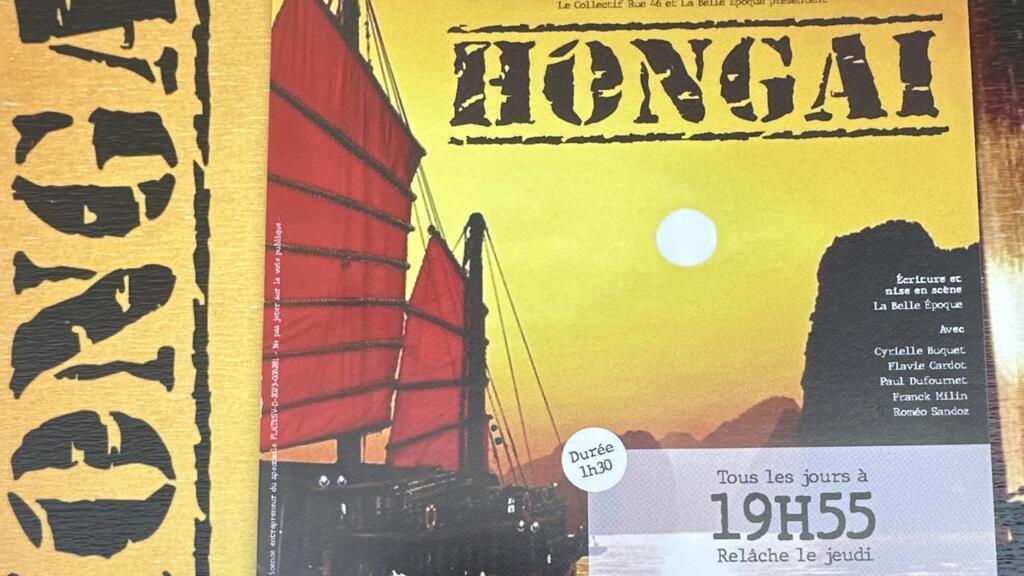 Áp phích vở kịch Hongaï của Collectif Rue 46 tại Liên hoan Avignon 2025.