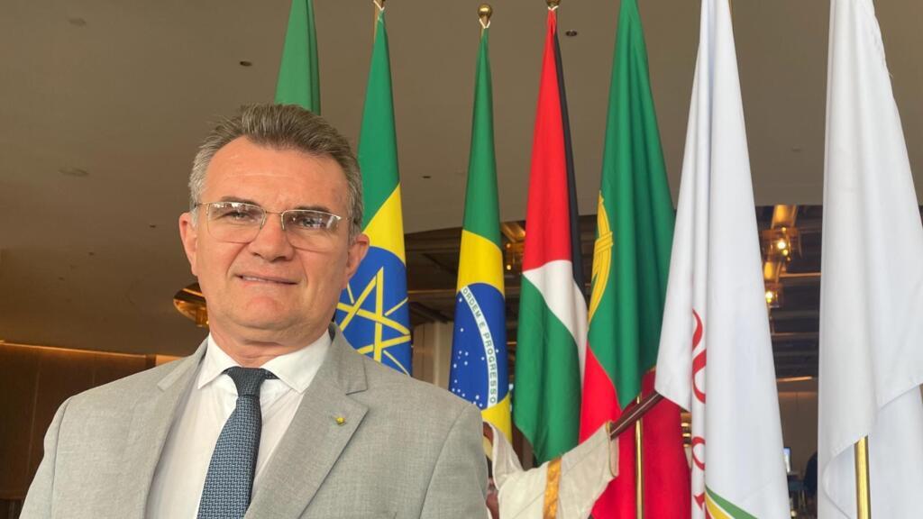 João Bosco Monte, presidente do Instituto Brasil África, participou da cúpula da União Africana em Adis Abeba, Etiópia. (18/02/2024)