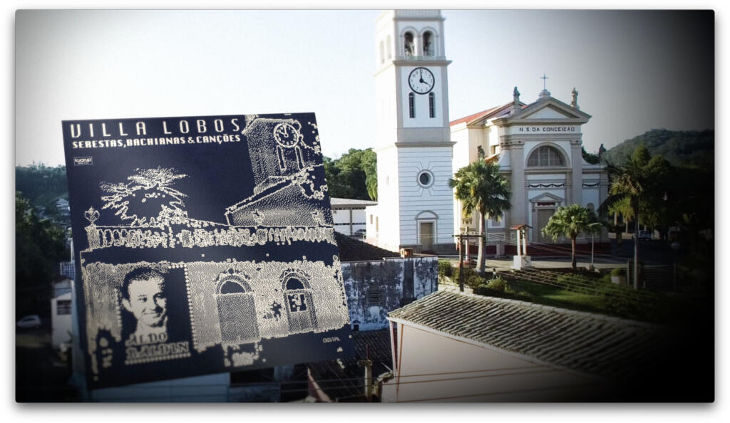 Yves Goulart reconheceu sua cidade natal na capa de um disco que viu em Nova York, por causa da Igreja Matriz de Urussanga.