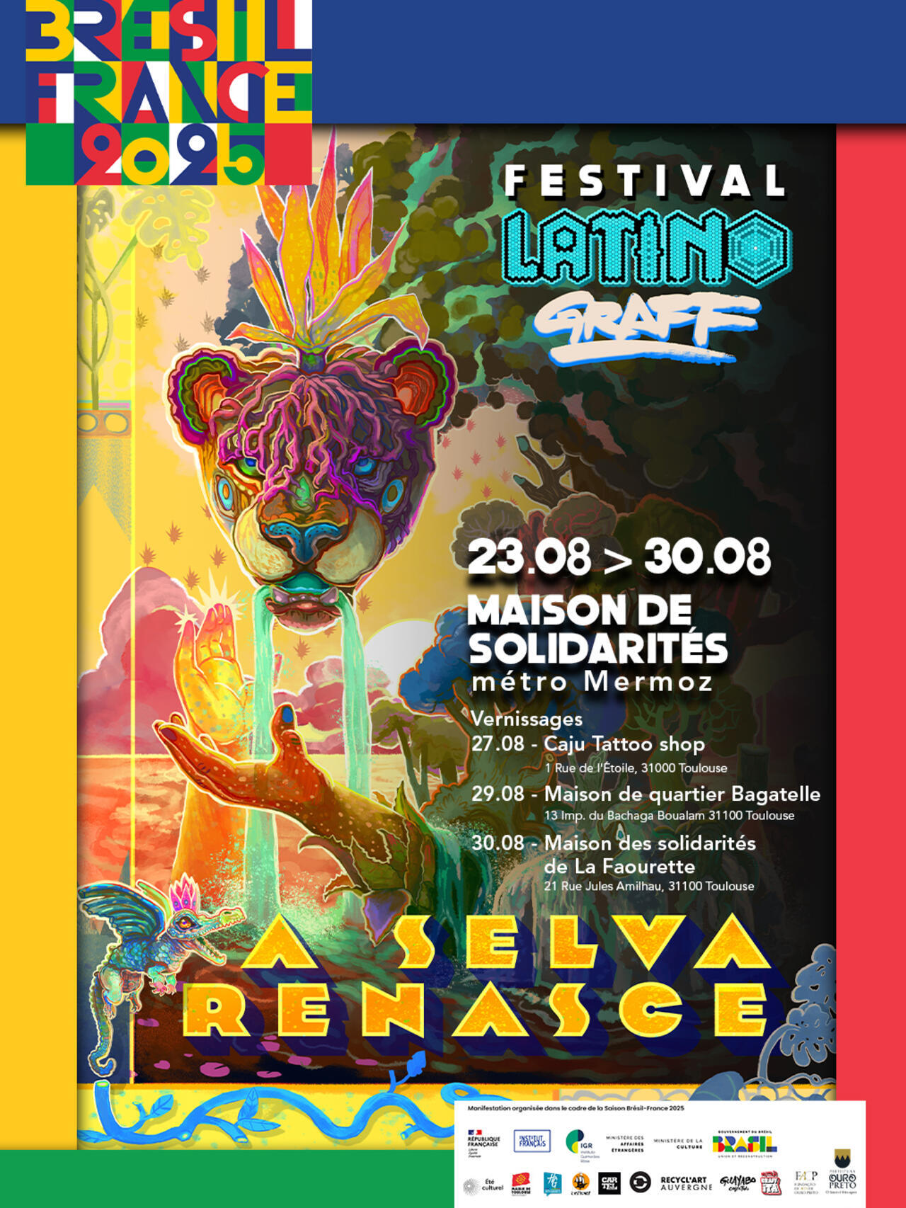 Arte urbana brasileira leva cores e raízes ao festival Latinograff