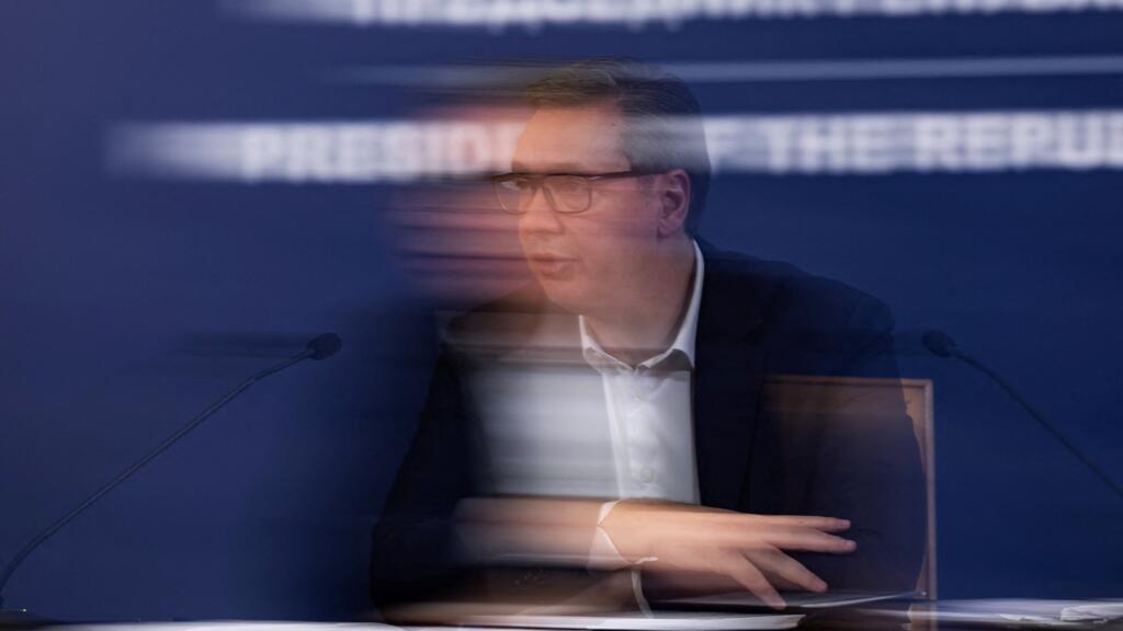 Președintele Alexandar Vucic la Belgrad, Serbia, 9 octombrie 2025