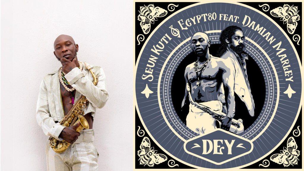 Seun Kuti et la pochette de son album «Dey».