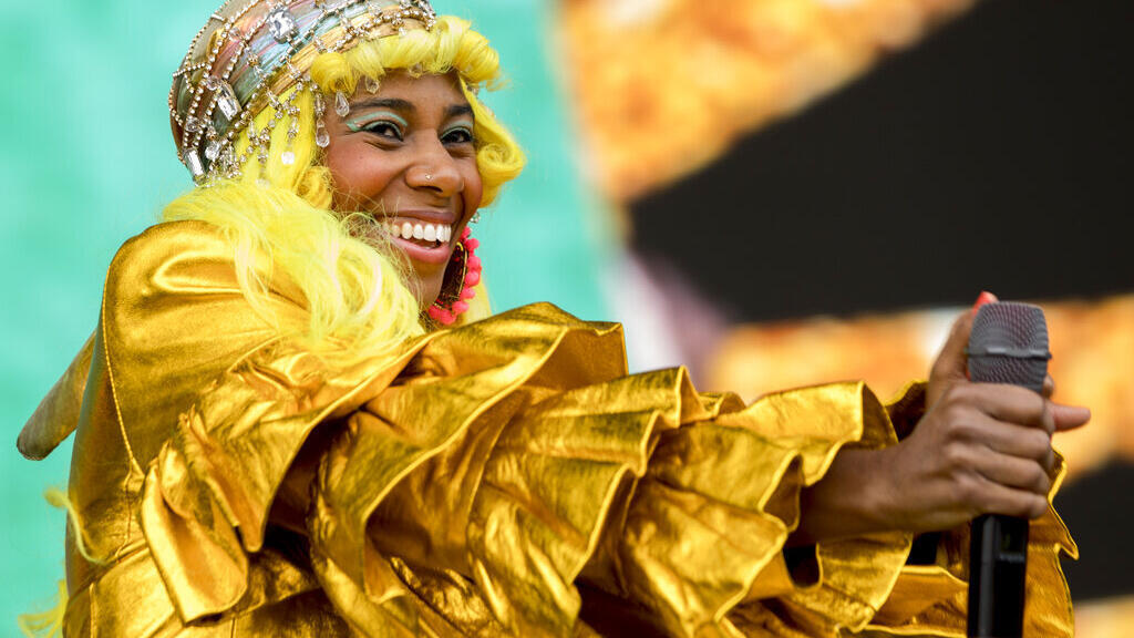 A cantora americana Santigold, durante show no Outside Lands Music Festival, em São Francisco, 10/08/2019.