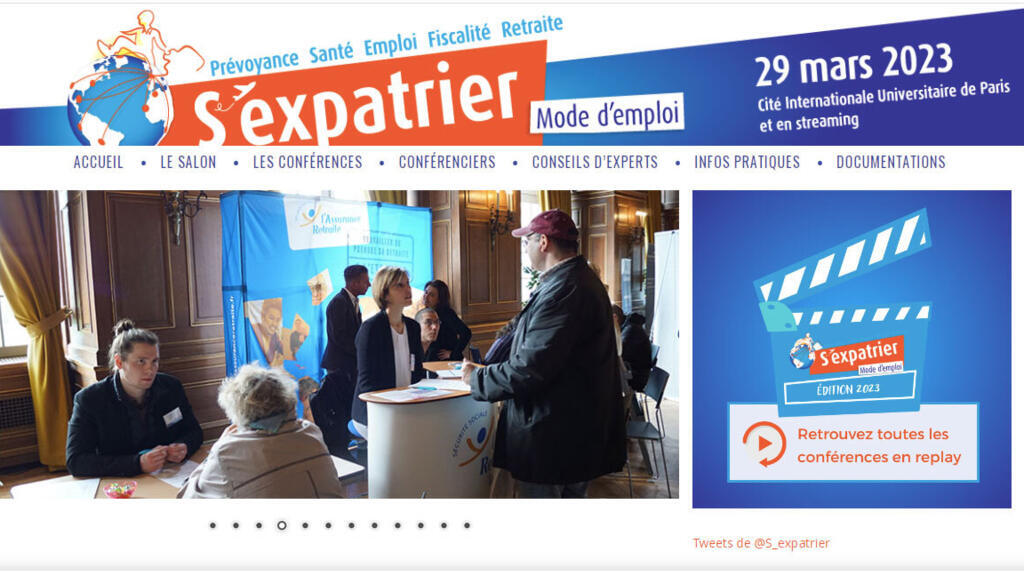 La page d'accueil du site "S'expatrier mode d'emploi"