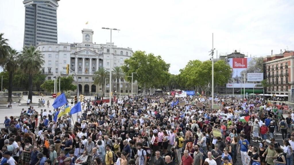 Proteste împotriva turismului excesiv la Barcelona, Spania, 6 iulie 2024