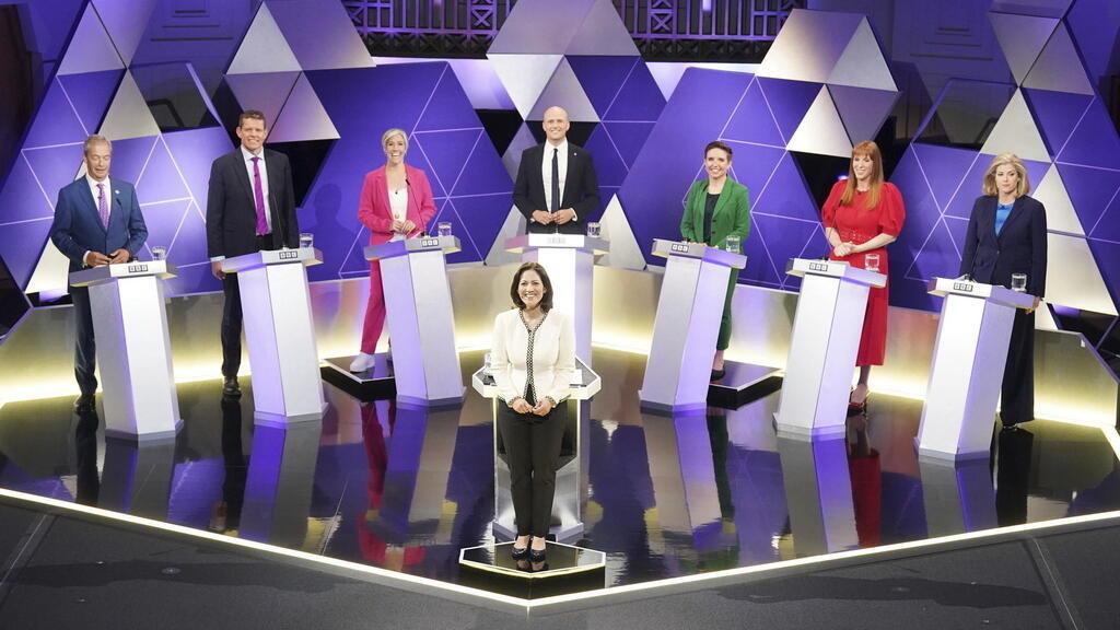 Debate eleitoral no Reino Unido promovido pela rede de tevê BBC reuniu várias lideranças partidárias, na sexta-feira, 7 de junho de 2024.