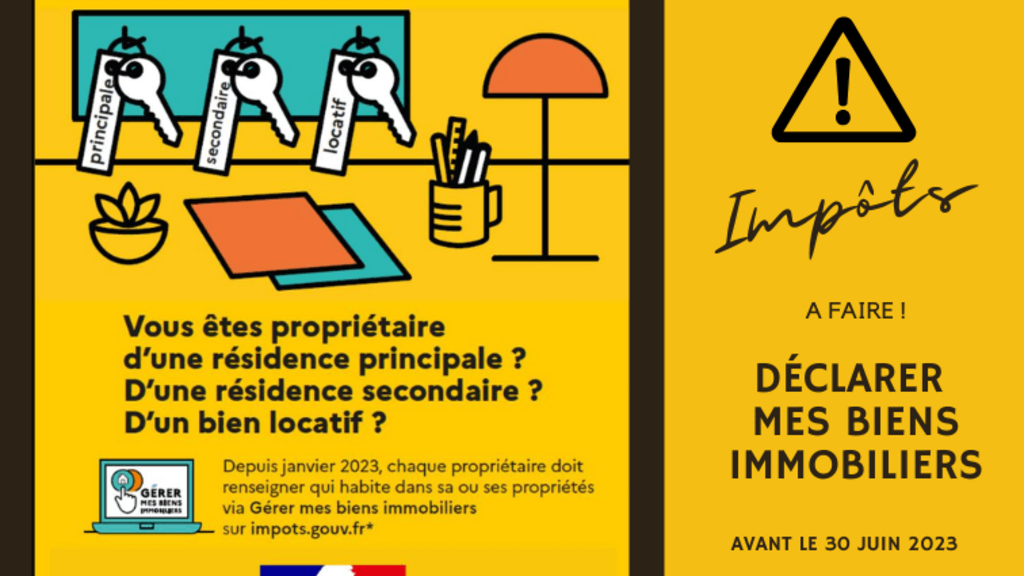 À partir du 1er janvier et jusqu’au 30 juin 2023 inclus, tous les propriétaires de biens immobiliers à usage d’habitation, particuliers et entreprises, doivent déclarer l’occupation de leurs logements sur l’espace « Gérer mes biens immobiliers » du site impots.gouv.fr.