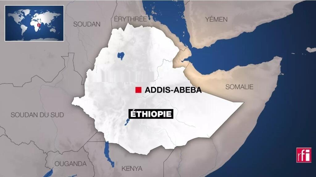 存档图片 / 非洲 - 埃塞俄比亚及其首都亚的斯亚贝巴（Addis-Abeba）。
Carte d'archive / Afrique - l'Ethiopie et sa capitale Addis-Abeba.