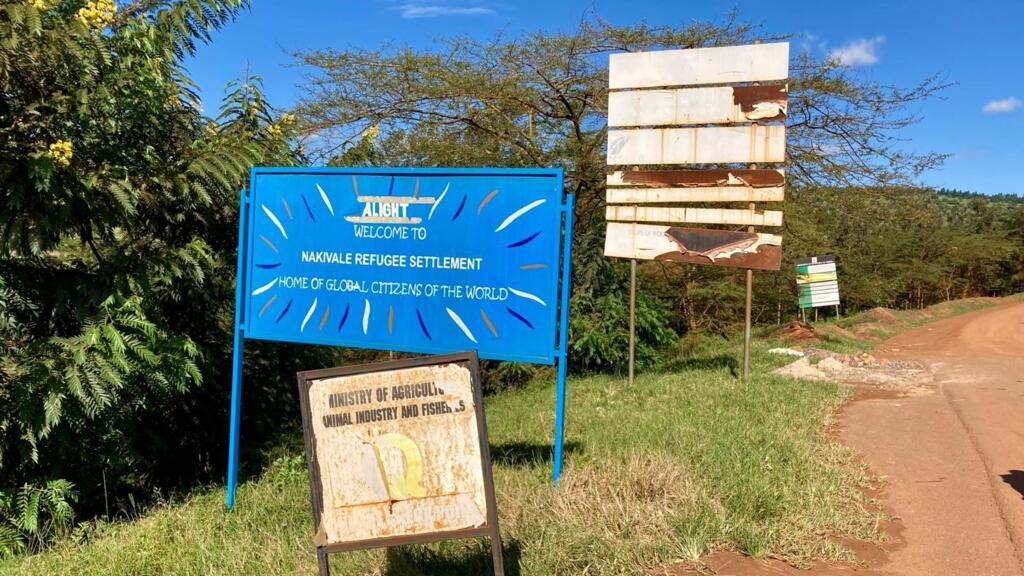 Entrée du camp de réfugiés de Nakivale, situé au sud-ouest de l’Ouganda, mars 2024.