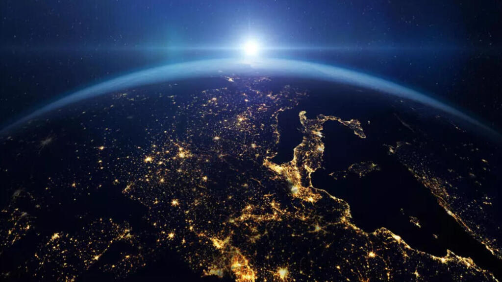 La terre vue du ciel. (Image d'illustration)