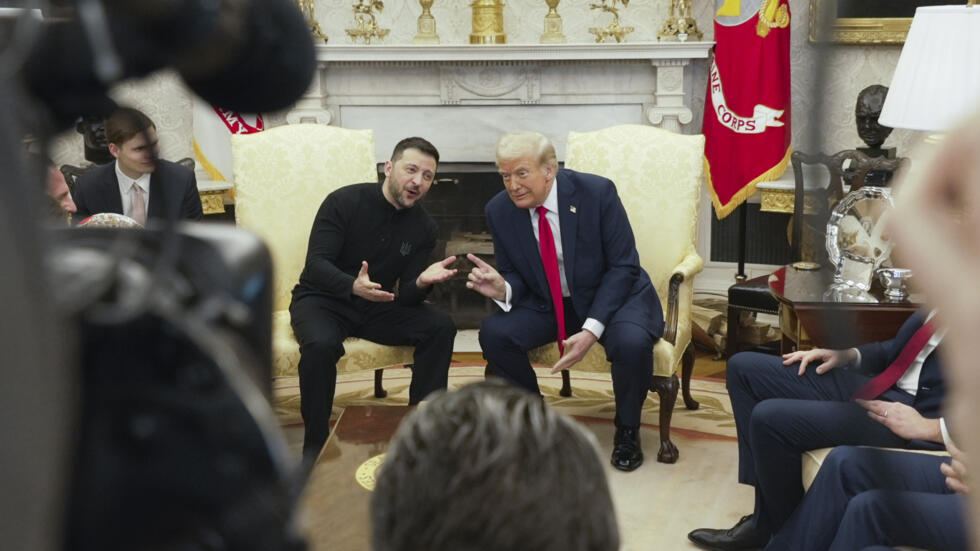 Trump Zelenskyy President Donald Trump, right, meets with Ukrainian President Volodymyr Zelenskyy in the Oval Office at the White House, Friday, Feb. 28, 2025, in Washington. (AP Photo/ Mystyslav Cher