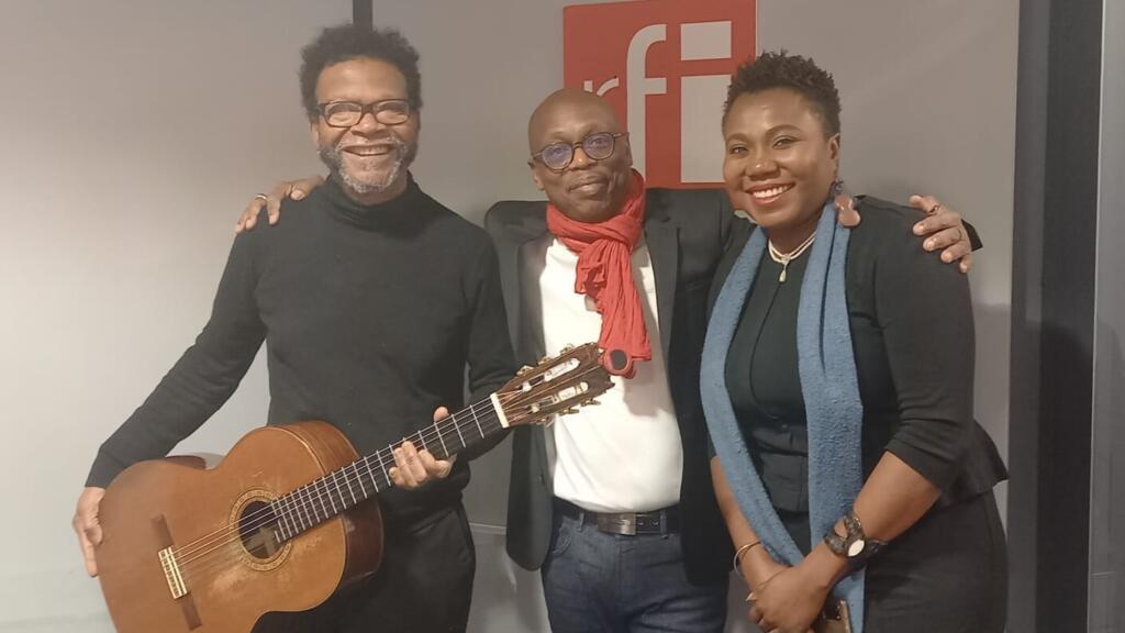 Amos Coulanges, Éric Amiens et Kécita Clénard en studio pour Le Club RFI.