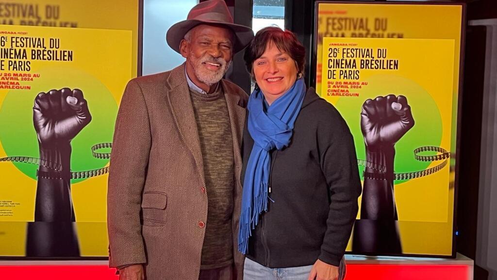 Antônio Pitanga, ator e diretor; Katia Adler, diretora do Festival de Cinema Brasileiro da Paris