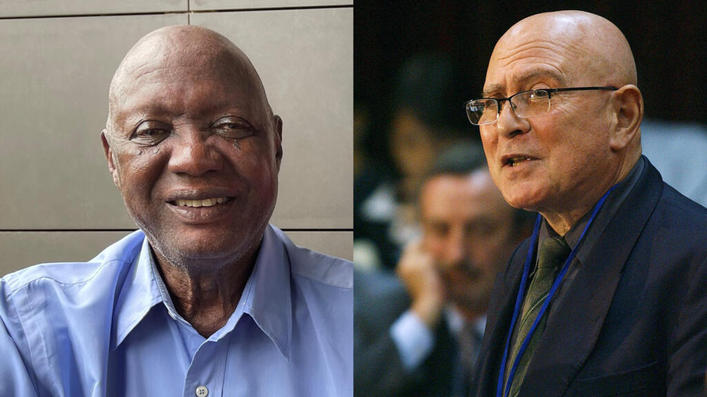 Le cinéaste bissau-guinéen Sana Na N'hada en septembre 2023 et le géostratège Gérard Chaliand, le 18 octobre 2007.