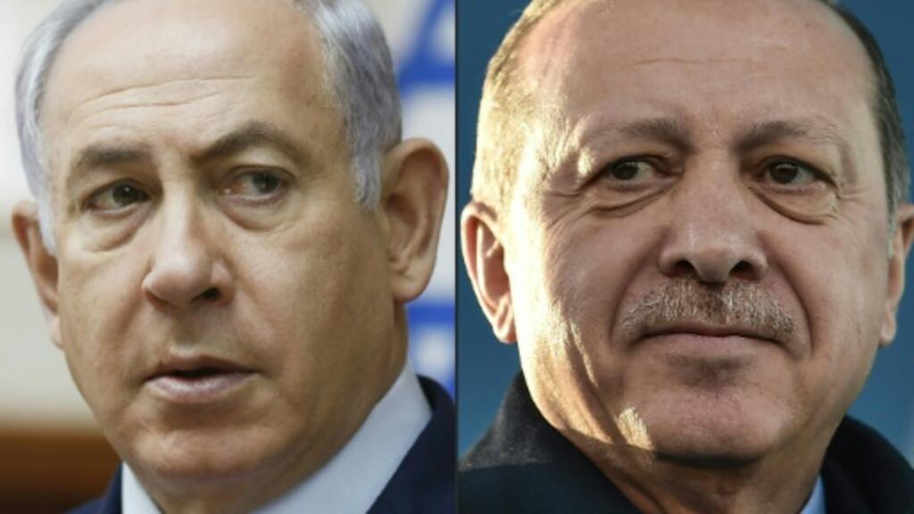 Israeli Prime Minister Benjamin Netanyahu (L) and Turkish President Recep Tayyip Erdogan have a chequered relationship.