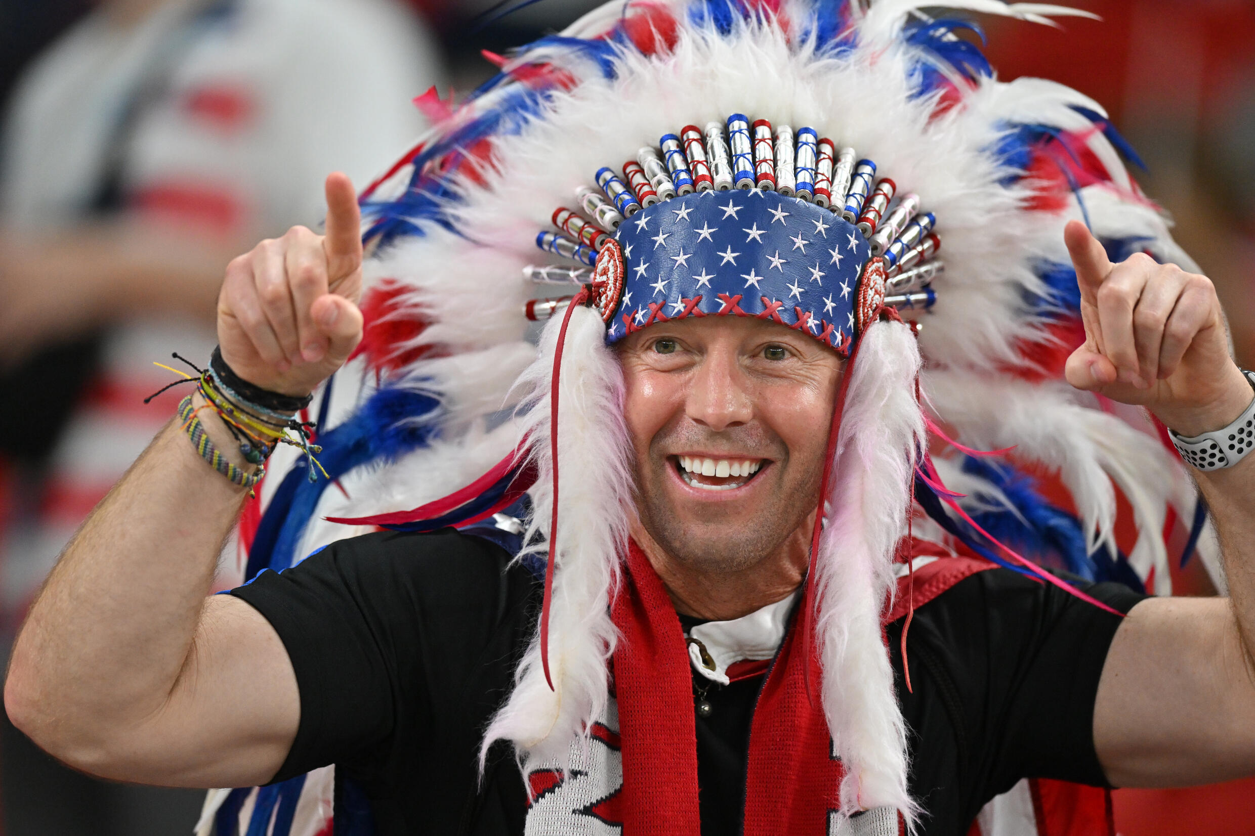 "No politics" Iran and USA fans mix at World Cup game