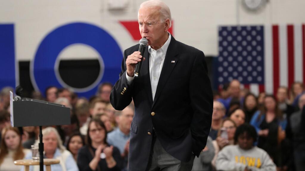 Le candidat à la primaire démocrate Joe Biden en campagne dans l'Iowa, le 2 février 2020.