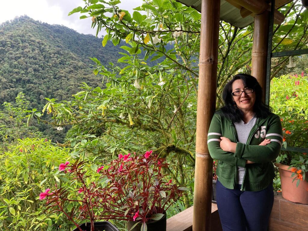 Teolinda Calle, représentante légale de la consultation populaire de 2023 au cours de laquelle a été votée une interdiction de l’exploitation minière des métaux dans le Chocó Andino. Photo d’avril 2025.