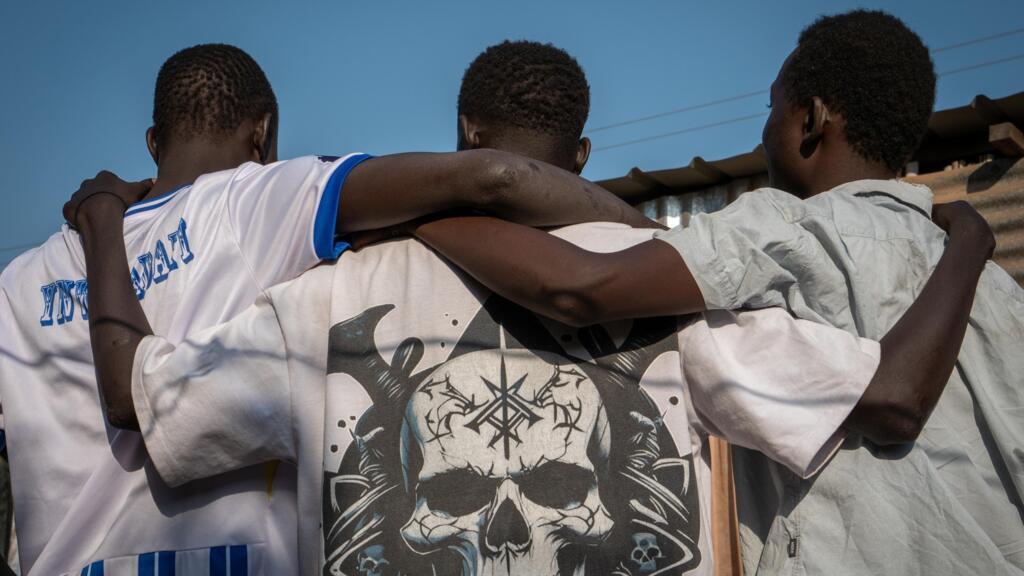 Des membres d'un gang à Juba, en janvier 2025.