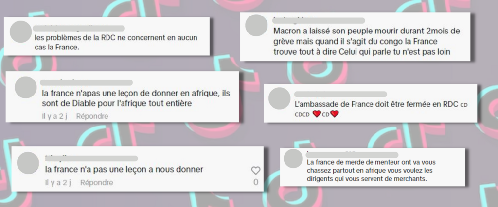 Exemples de réactions à cette infox sur Tik Tok.