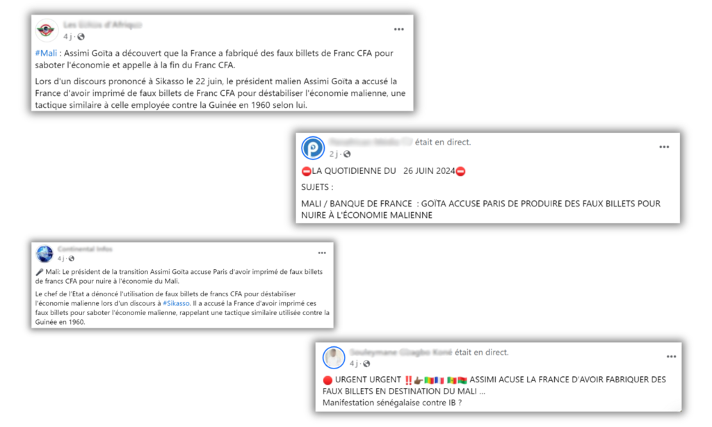 L'infox est massivement relayée par des internautes sur X et Facebook.