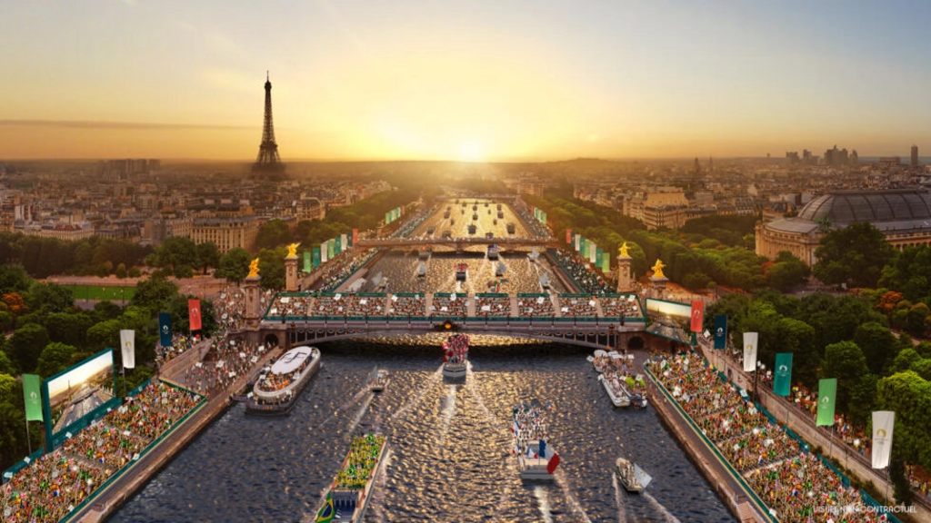 L'illustration de la cérémonie d'ouverture des Jeux olympiques de Paris, qui se déroulera le 26 juillet.