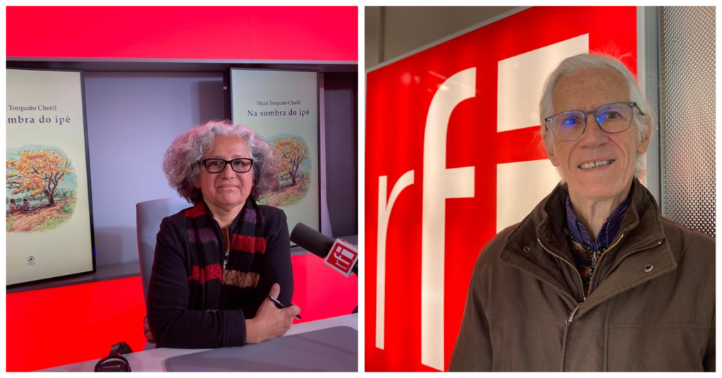 Escritora e jornalista Mazé Torquato Chotil e Dominique Stoenesco, um dos idealizadores da União Europeia de Escritores de Língua Porruguesa