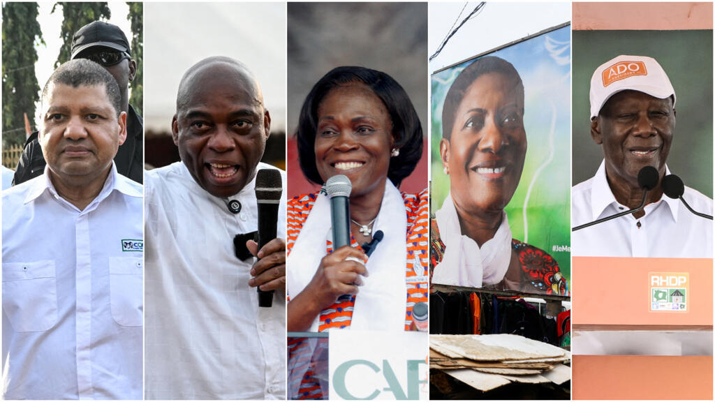Présidentielle en Côte d’Ivoire: les cinq candidats en campagne aux quatre coins du pays pour convaincre