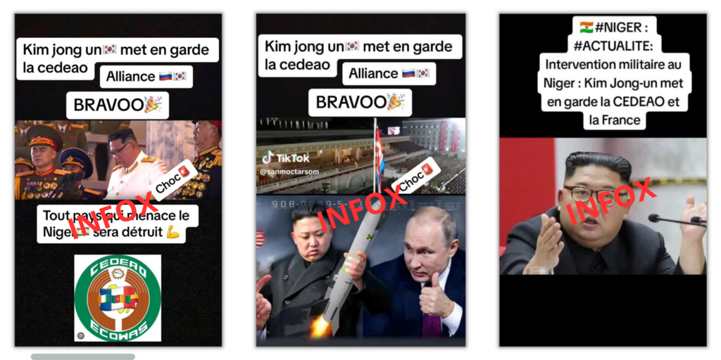Cette traduction frauduleuse a été partagée des centaines de fois avec des visuels parfois différents.