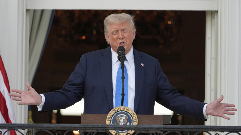 Donald Trump lors de son discours donné à la Maison Blanche, le 4 juin 2025.