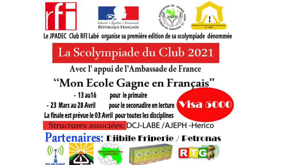 Affiche de l'évènement «La Scolympiade du Club 2021».