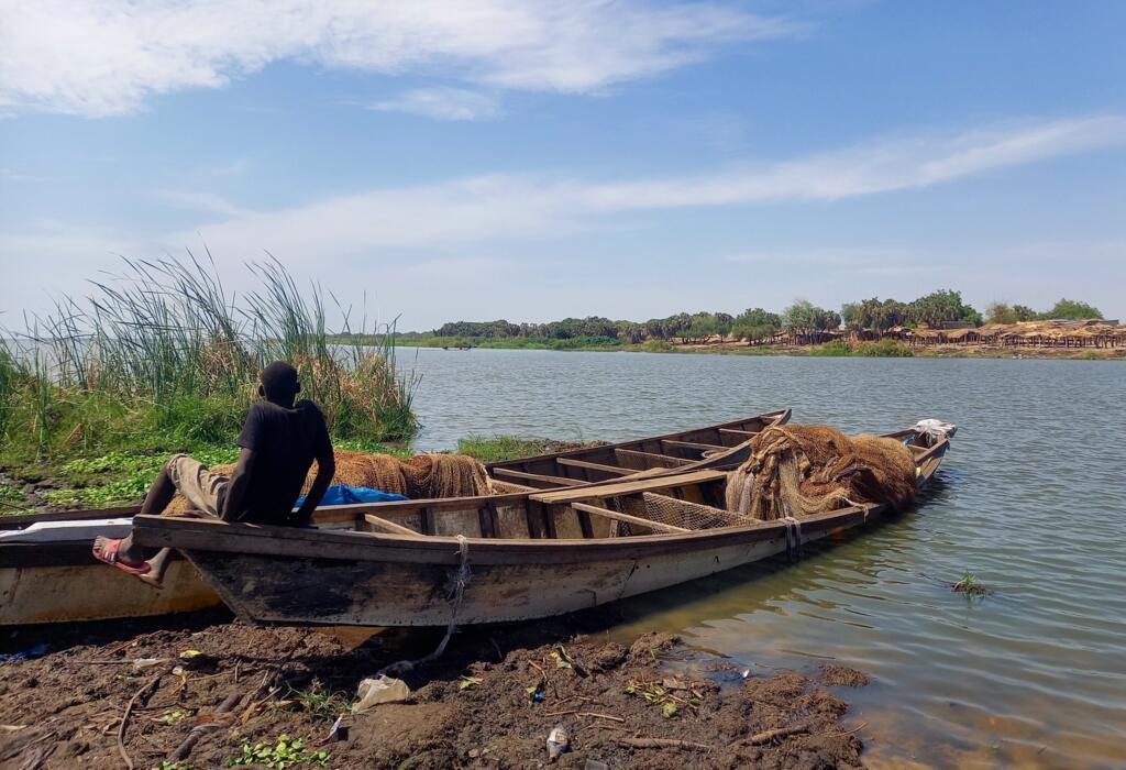 Vue de Ngorerom, village de pêcheurs sur les rives du lac Tchad.