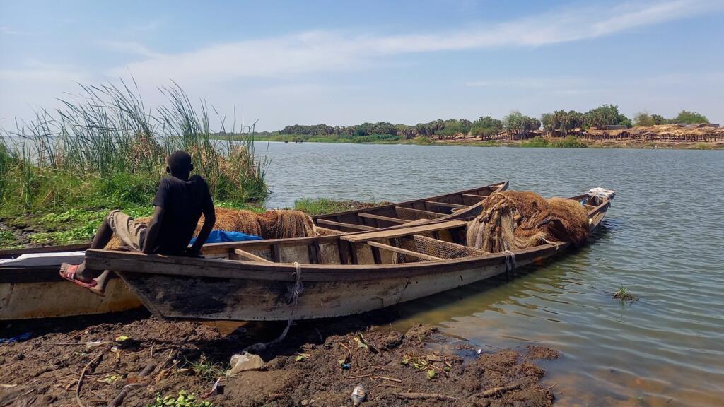 Vue de Ngorerom, village de pêcheurs sur les rives du lac Tchad.