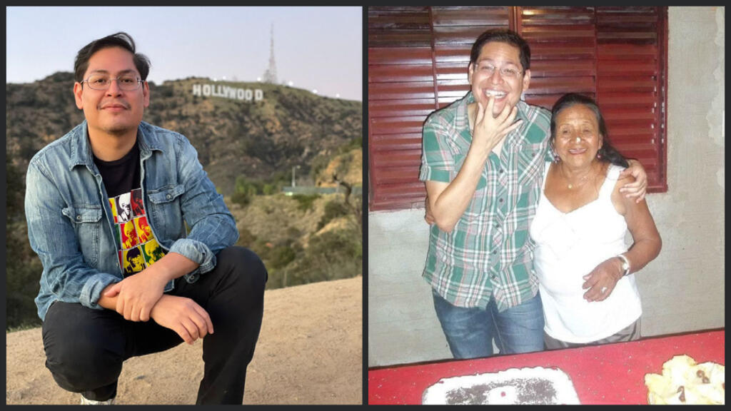 Diogo em Hollywood e com sua mãe