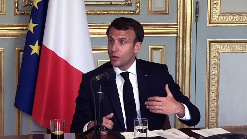 Emmanuel Macron le 14 avril 2020.