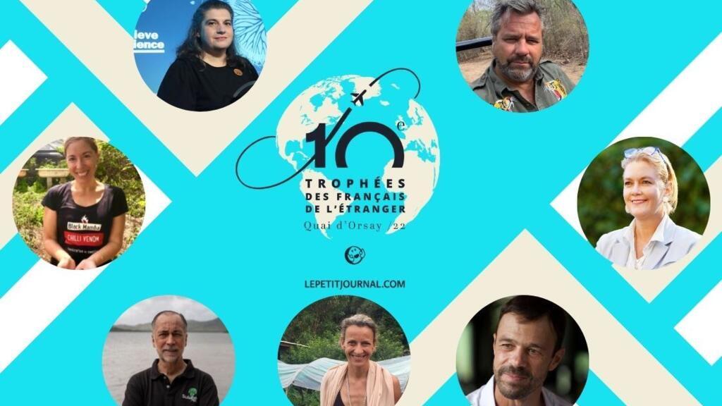 Les sept lauréats des Trophées des Français de l'étranger 2022.